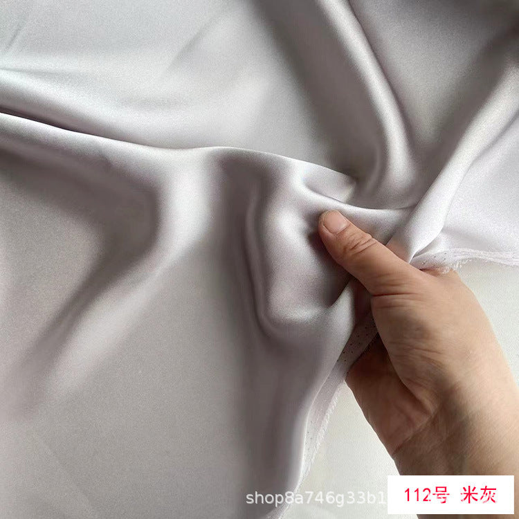 FREEDOMBEAUTY | 114 m width 16 mmi silk plain crepe satin clothing fabric 100 mulberry silk dress hair band eye mask fabric multi-color