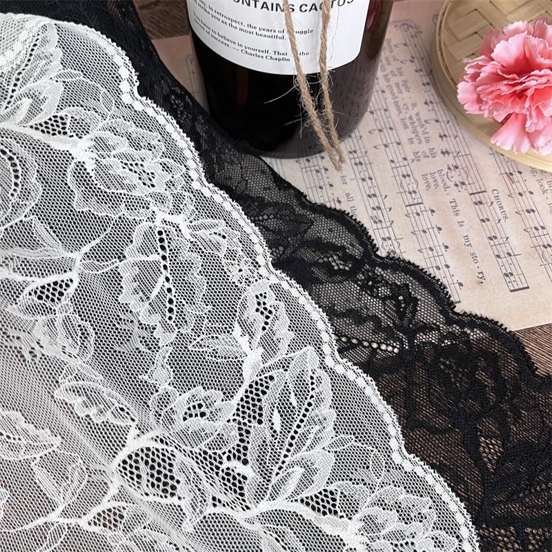 FREEDOMBEAUTY | Spot white and black elastic lace, warp lace small lace, new wedding headgear DIY clothing lace accessories