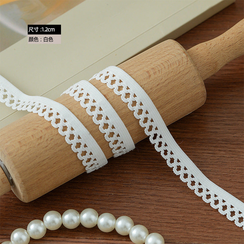 FREEDOMBEAUTY | Factory Direct 1.2CM Nylon Elastic Square Elastic Band DIY Color Spot Children's Underwear Ribbon