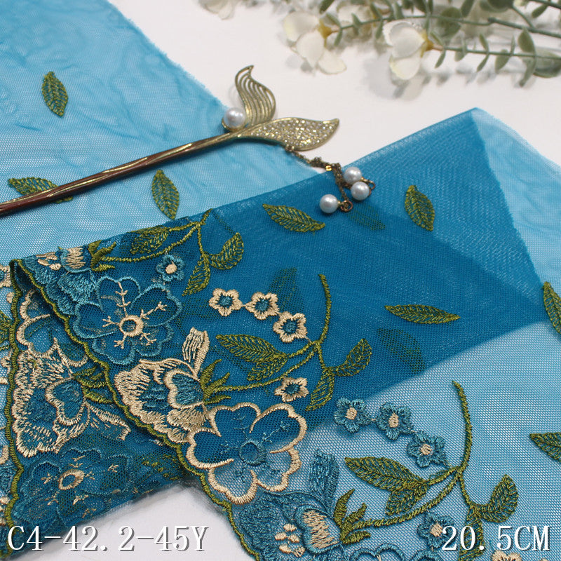 FREEDOMBEAUTY | Fresh and elegant flower soft mesh embroidery lace, garden clothing handmade lace accessories
