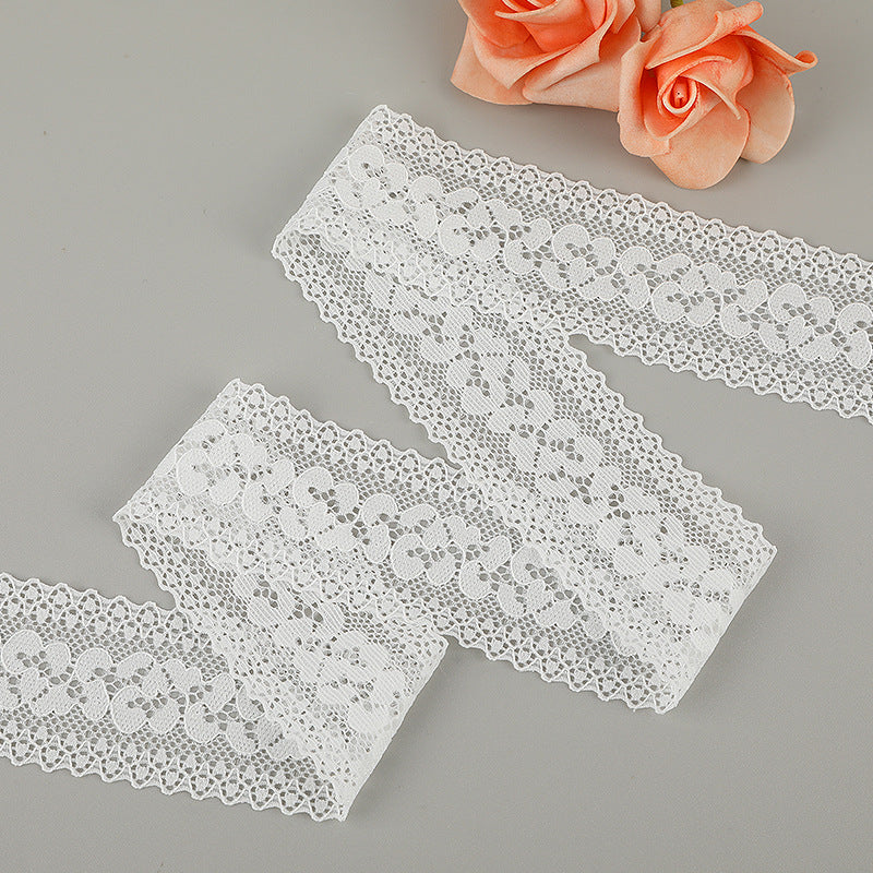 FREEDOMBEAUTY | [stretch] 2.5cm lace small lace, wavy elastic lace edge, neckline cuffs fashion lace accessories