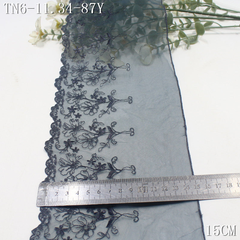 FREEDOMBEAUTY | [1Pack] Multi-color light mesh embroidery lace fresh and exquisite small flower cluster 20.5cm Mori clothing lace accessories