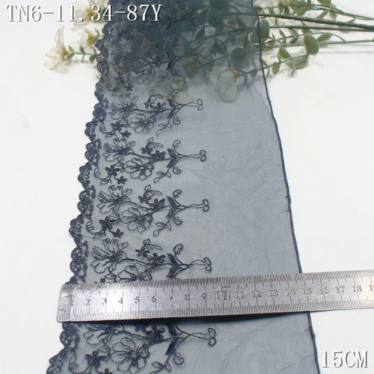 FREEDOMBEAUTY | [1Pack] Multi-color light mesh embroidery lace fresh and exquisite small flower cluster 20.5cm Mori clothing lace accessories