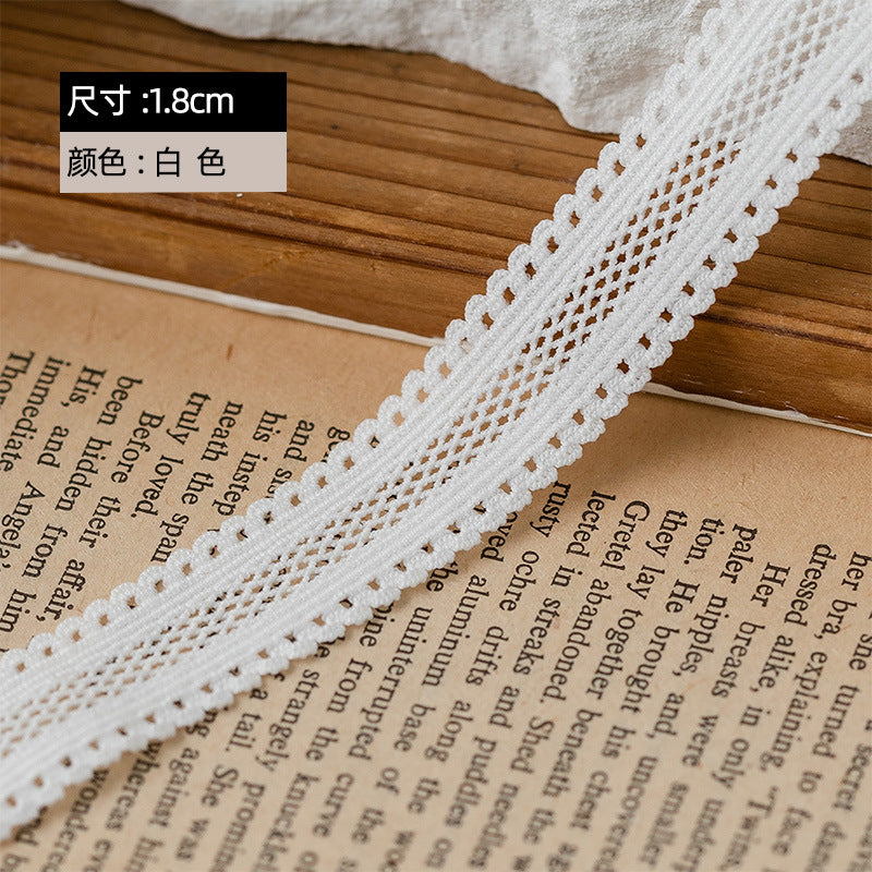 FREEDOMBEAUTY | Factory Direct 1.8CM Elastic Mesh Elastic Band White Spot, Women's Skirt Nylon Lace Elastic Band