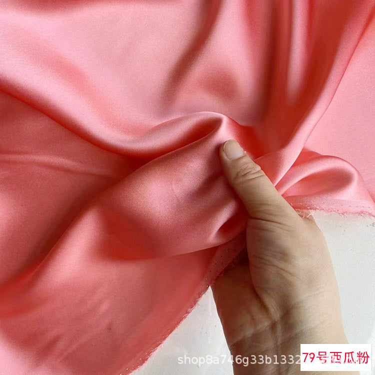 FREEDOMBEAUTY | 114 m width 16 mmi silk plain crepe satin clothing fabric 100 mulberry silk dress hair band eye mask fabric multi-color