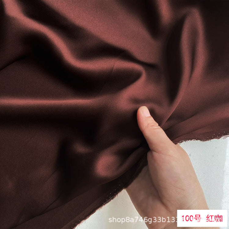 FREEDOMBEAUTY | 114 m width 16 mmi silk plain crepe satin clothing fabric 100 mulberry silk dress hair band eye mask fabric multi-color