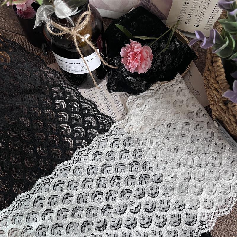 FREEDOMBEAUTY | 18cm clothing hem widened lace lace accessories decoration narrow black and white wide clothes fabric DIY handmade lace edge