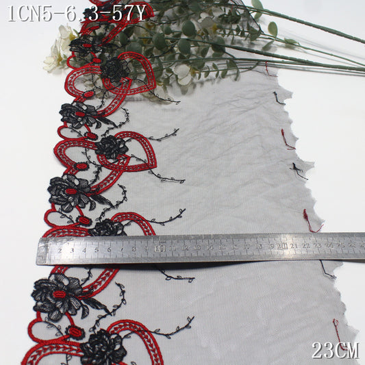 FREEDOMBEAUTY |  Gothic Vintage Love Rose Mesh Embroidery Lace, Sweet Cool Clothing Accessories Lace Lace Accessories