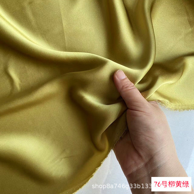 FREEDOMBEAUTY | 114 m width 16 mmi silk plain crepe satin clothing fabric 100 mulberry silk dress hair band eye mask fabric multi-color