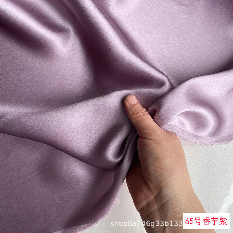 FREEDOMBEAUTY | 114 m width 16 mmi silk plain crepe satin clothing fabric 100 mulberry silk dress hair band eye mask fabric multi-color