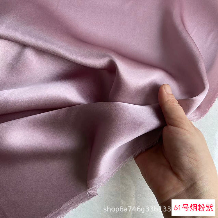 FREEDOMBEAUTY | 114 m width 16 mmi silk plain crepe satin clothing fabric 100 mulberry silk dress hair band eye mask fabric multi-color