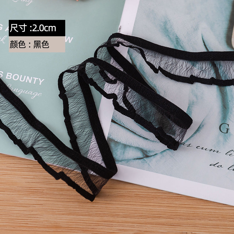 FREEDOMBEAUTY | Manufacturer supplies 2.0 cm unilateral fish silk fungus homewear toys underwear clothing knitted elastic band