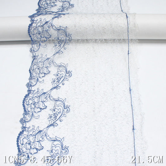 FREEDOMBEAUTY | Spot three-color lace mesh embroidery lace simple gold thread pattern 22cm clothing home textile lace accessories