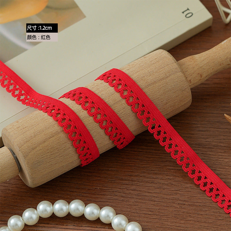 FREEDOMBEAUTY | Factory Direct 1.2CM Nylon Elastic Square Elastic Band DIY Color Spot Children's Underwear Ribbon