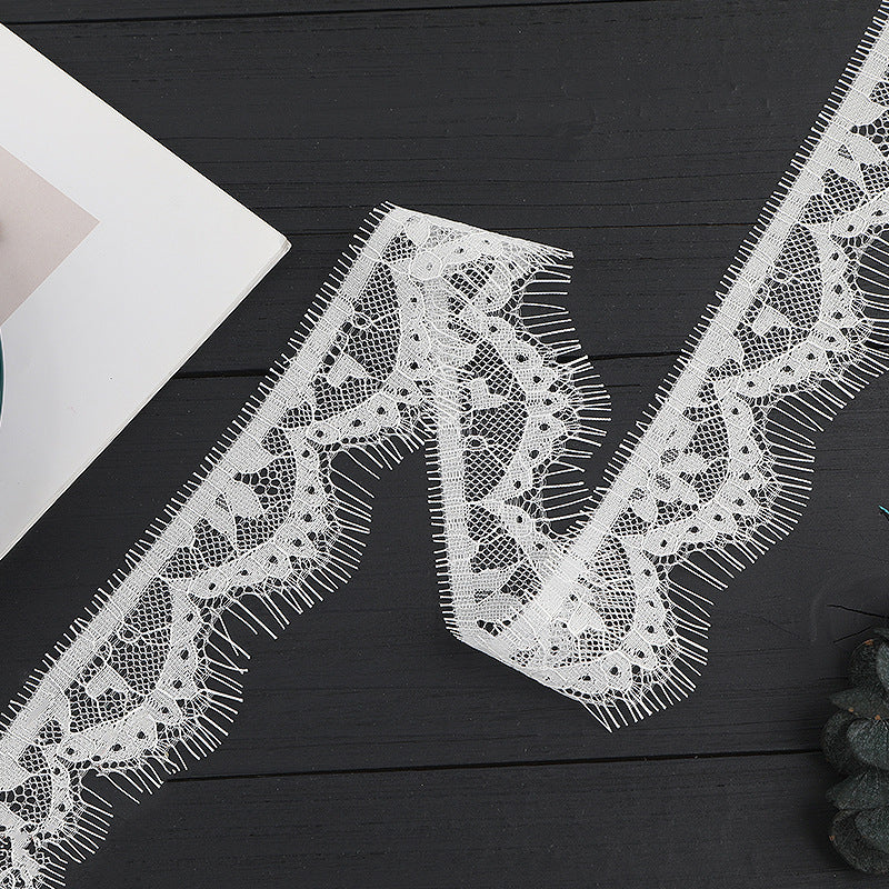 FREEDOMBEAUTY | [no- stretch] 4.5cm eyelash lace, unilateral non-elastic lace edge, new Lolita skirt neckline lace accessories