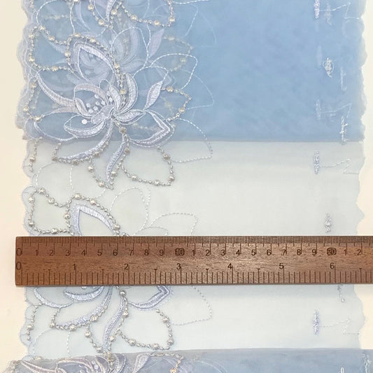 FREEDOMBEAUTY | Spot heavy industry three-dimensional chain beads water-soluble embroidery mesh lace accessories decorative design DIY clothing