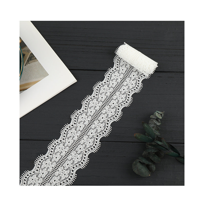 FREEDOMBEAUTY | [stretch] 5.5cm white lace, non-elastic nylon lace, home textile Lolita lace accessories