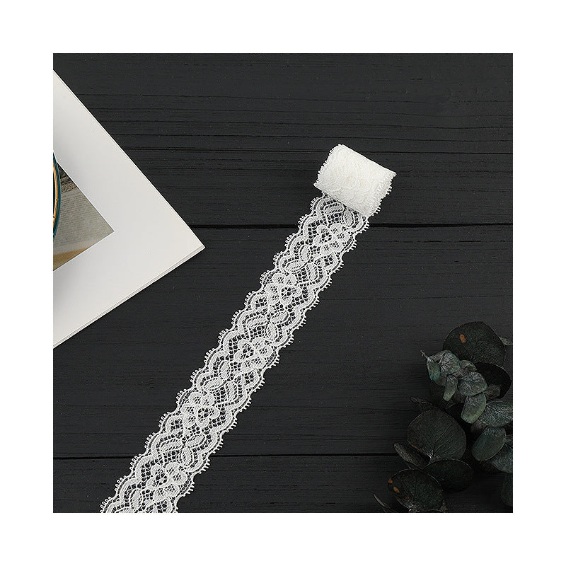 FREEDOMBEAUTY | [stretch] 1cm lace small lace, hollow elastic lace edge, neckline cuffs Lolita lace accessories, spot