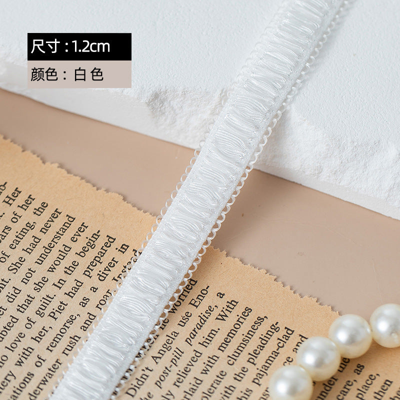 FREEDOMBEAUTY | Factory direct 1.2CM wrinkled bright bilateral bud nylon elastic shoulder strap, spot underwear bra sling
