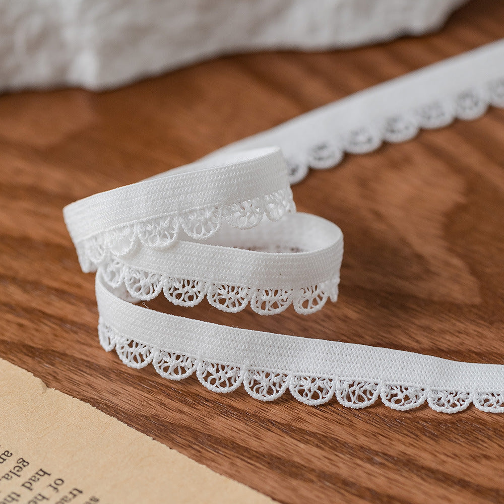 FREEDOMBEAUTY | Factory Direct 1.0CM Semicircular Ring Mesh Bud Nylon Elastic Elastic Belt, Women's Underwear Toy Decorative Belt