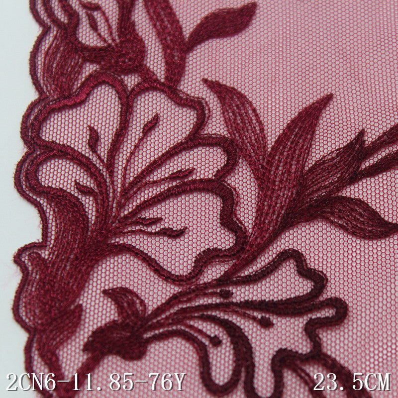 FREEDOMBEAUTY | New Chinese classical flower cluster mesh embroidery lace, light clothing underwear curtain lace accessories