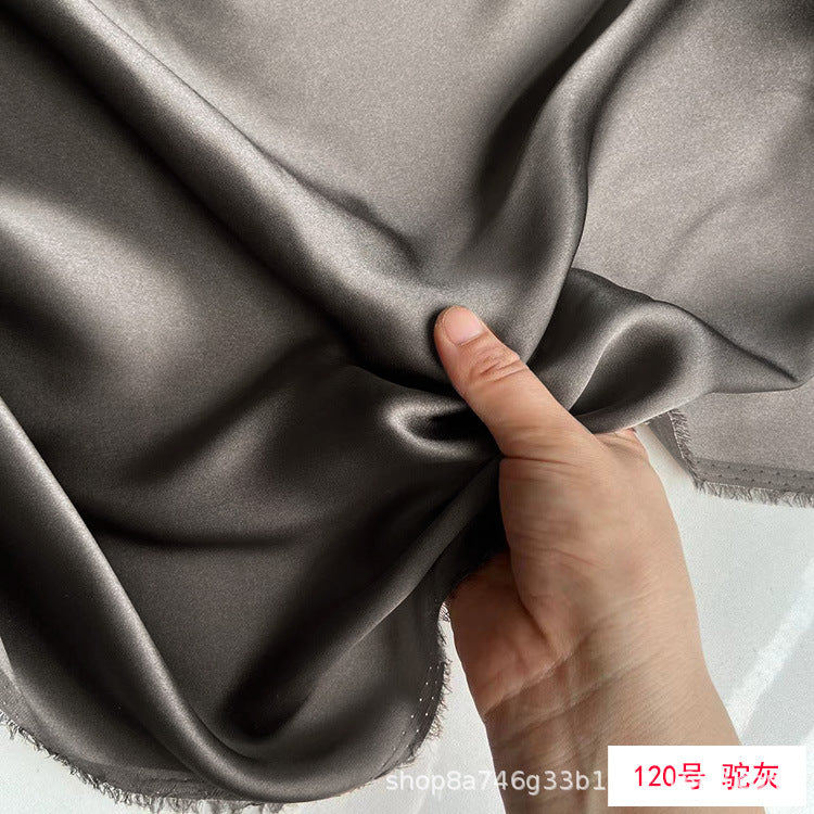 FREEDOMBEAUTY | 114 m width 16 mmi silk plain crepe satin clothing fabric 100 mulberry silk dress hair band eye mask fabric multi-color