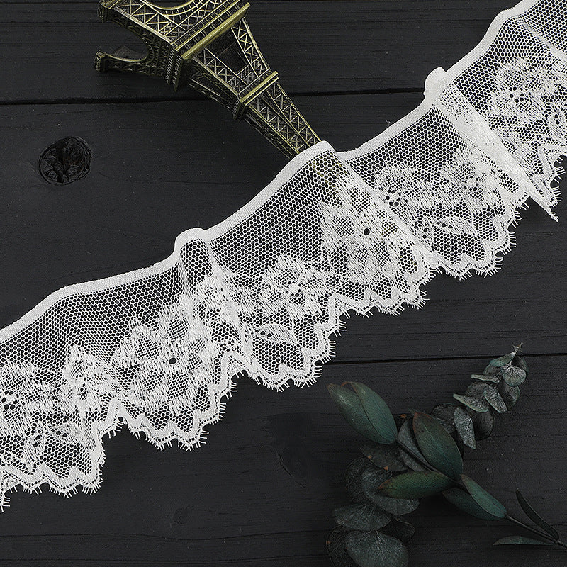 FREEDOMBEAUTY | [stretch] 6cm unilateral lace edge, warp knitted elastic lace edge, fashion wedding dress lace accessories, spot