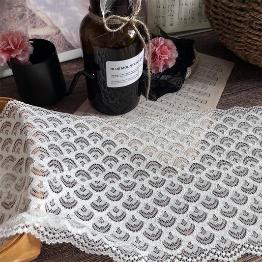 FREEDOMBEAUTY | 18cm clothing hem widened lace lace accessories decoration narrow black and white wide clothes fabric DIY handmade lace edge