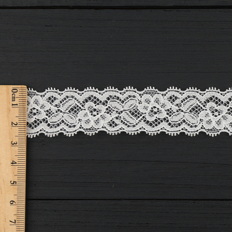 FREEDOMBEAUTY | [stretch] 1cm lace small lace, hollow elastic lace edge, neckline cuffs Lolita lace accessories, spot