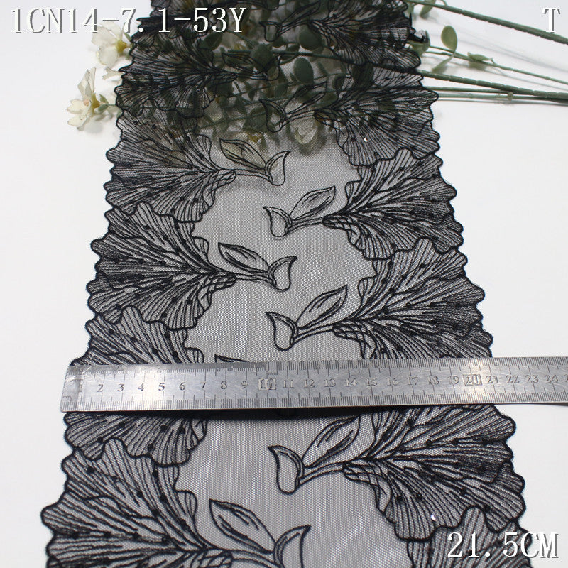 FREEDOMBEAUTY |  Haute Superior Black Sequined Seagrass Mesh Embroidery Lace, Fashion Dress Accessories DIY Lace Accessories