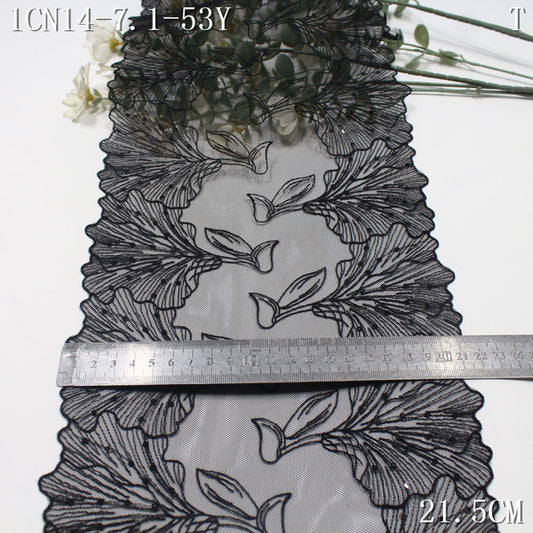 FREEDOMBEAUTY |  Haute Superior Black Sequined Seagrass Mesh Embroidery Lace, Fashion Dress Accessories DIY Lace Accessories