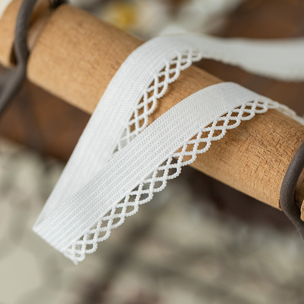 FREEDOMBEAUTY | Factory Direct 1.2CM Unilateral Mesh Nylon Elastic Elastic Band, Spot Supply, Underwear Embossing Mesh Belt
