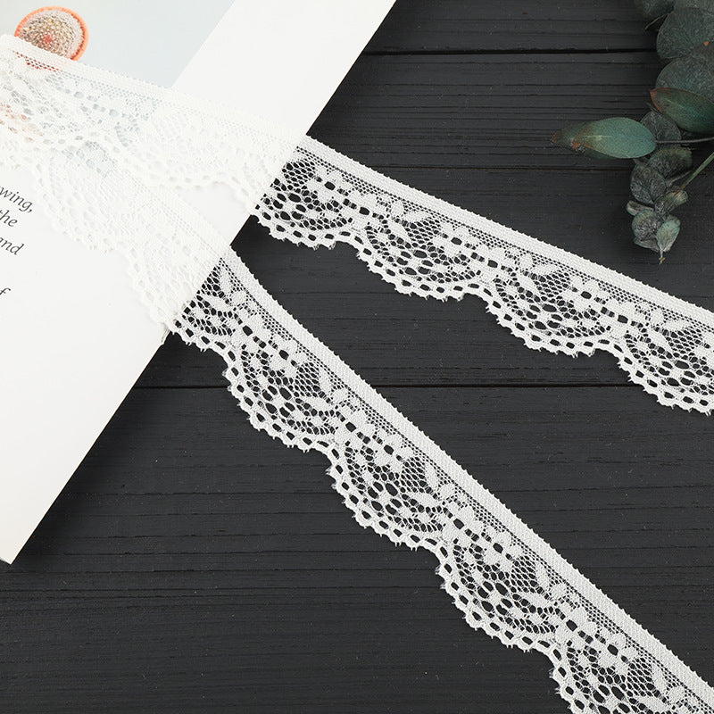 FREEDOMBEAUTY | [stretch] 2cm lace lace accessories, warp knitted elastic lace edge, home textile children's clothing lace lace accessories, factory spot