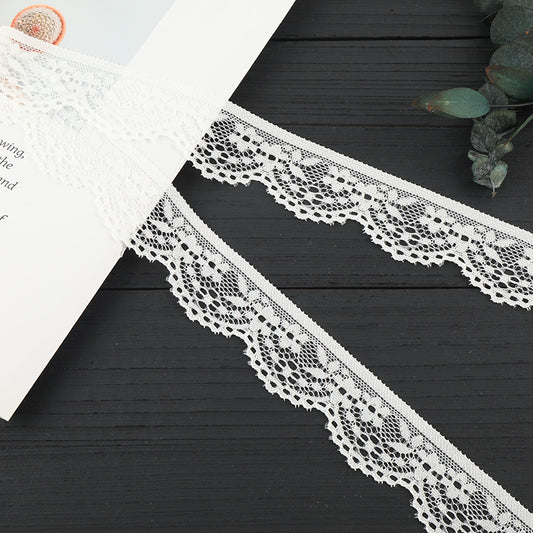 FREEDOMBEAUTY | [stretch] 2cm lace lace accessories, warp knitted elastic lace edge, home textile children's clothing lace lace accessories, factory spot