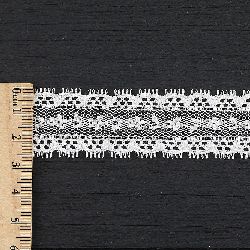 FREEDOMBEAUTY | [no- stretch] 2cm bilateral lace, nylon silk elastic lace edge, Lolita skirt lace accessories, in stock