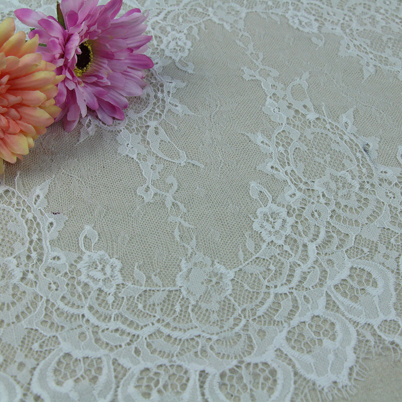 FREEDOMBEAUTY | 38cm Spot lace lace clothing accessories, eyelash lace, lace fabric, knitted non-elastic lace fabric