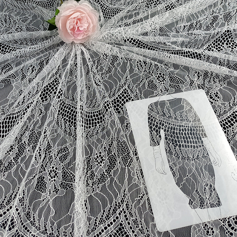 FREEDOMBEAUTY | Eyelash lace non-elastic nylon silk bilateral positioning fabric spot underwear dress accessories Lolita