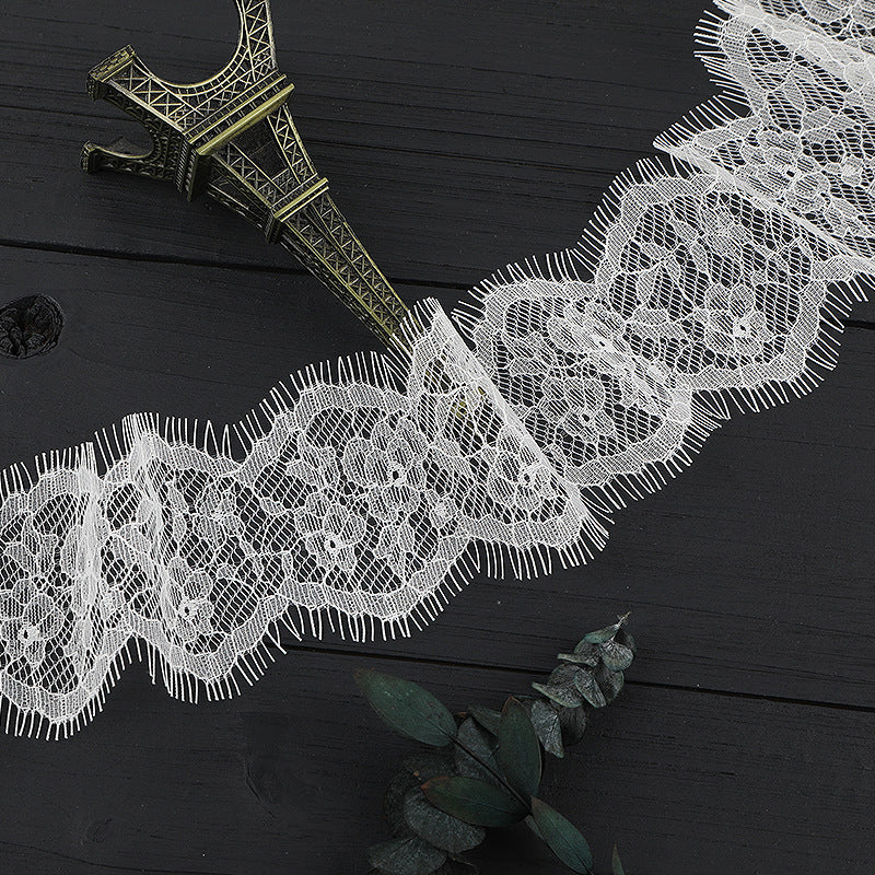 FREEDOMBEAUTY | [no- stretch] nylon silk lace, non-elastic eyelash lace, dress underwear fashion lace accessories in stock