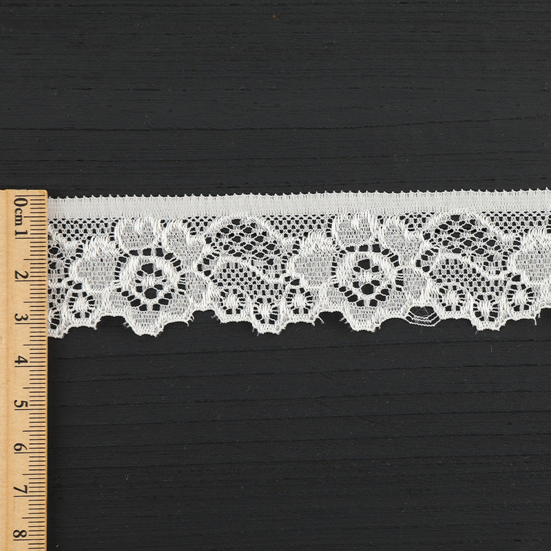 FREEDOMBEAUTY | [stretch] 2.5cm lace lace, nylon elastic lace edge, home textile Lolita unilateral lace accessories, in stock