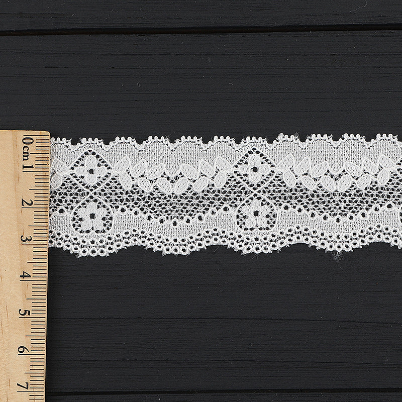 FREEDOMBEAUTY | [stretch] White warp knitted lace, elastic lace, exquisite wavy lace, home textile lace accessories