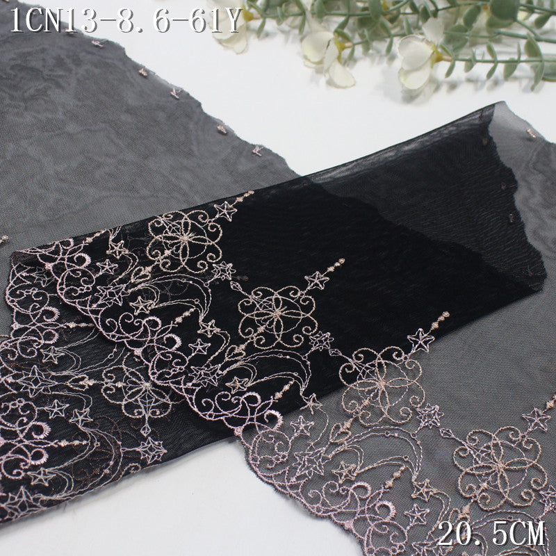 FREEDOMBEAUTY | Anime magic gold silk pattern mesh embroidery lace, Lolita skirt DIY dress up lace accessories