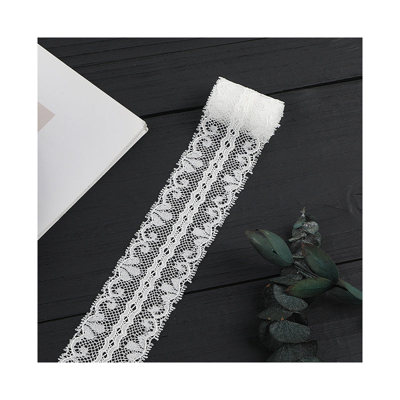 FREEDOMBEAUTY | [no- stretch] 3cm white lace edge, exquisite barcode non-elastic lace edge, neckline cuffs lace accessories, spot
