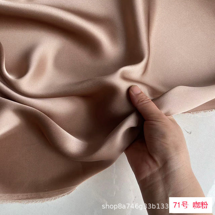 FREEDOMBEAUTY | 114 m width 16 mmi silk plain crepe satin clothing fabric 100 mulberry silk dress hair band eye mask fabric multi-color