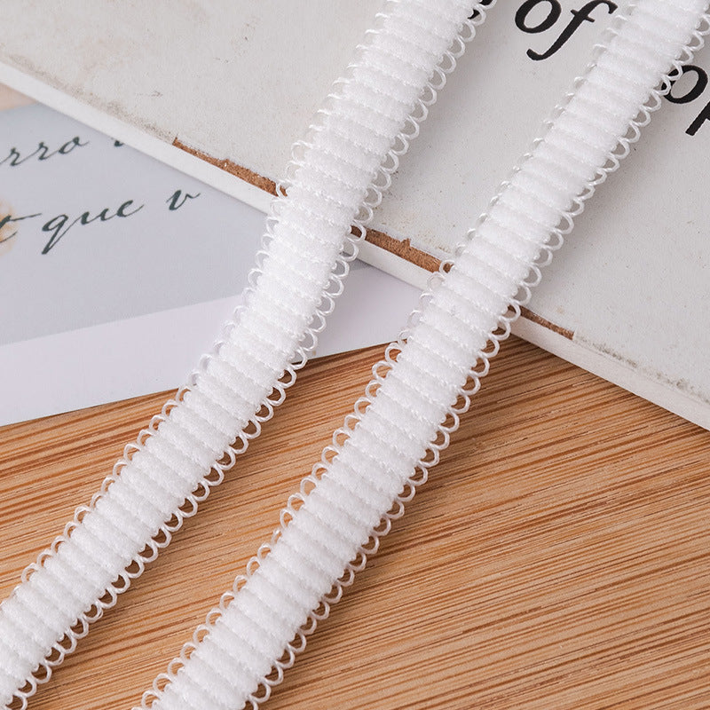 FREEDOMBEAUTY | Manufacturer supplies 1.0cm knitted white threaded rope with spot nylon elastic skin centipede bud elastic band