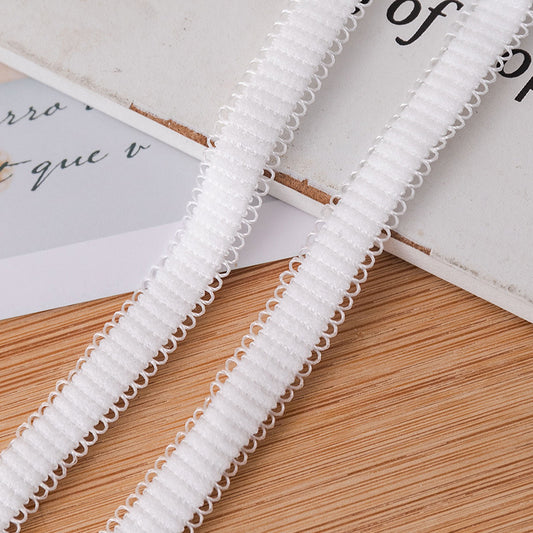FREEDOMBEAUTY | Manufacturer supplies 1.0cm knitted white threaded rope with spot nylon elastic skin centipede bud elastic band