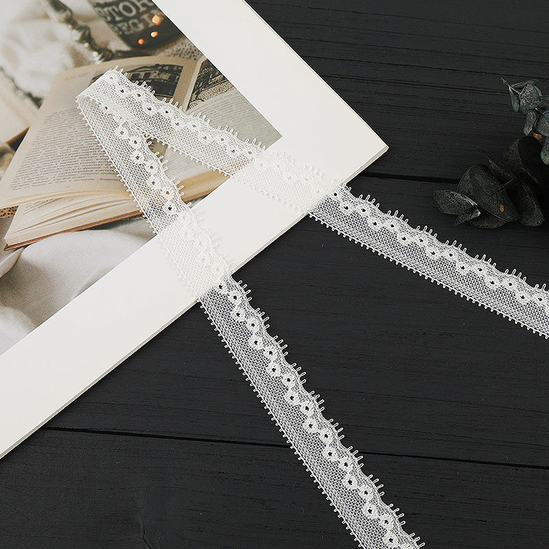 FREEDOMBEAUTY | [stretch] 1cm lace small lace, hollow elastic lace edge, neckline cuffs Lolita lace accessories, spot