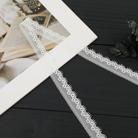 FREEDOMBEAUTY | [stretch] 1cm lace small lace, hollow elastic lace edge, neckline cuffs Lolita lace accessories, spot
