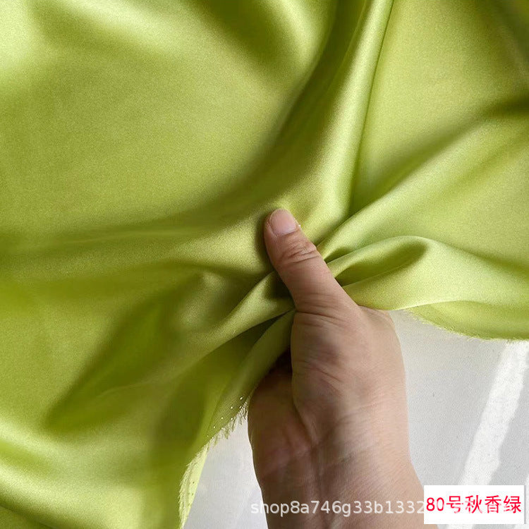 FREEDOMBEAUTY | 114 m width 16 mmi silk plain crepe satin clothing fabric 100 mulberry silk dress hair band eye mask fabric multi-color