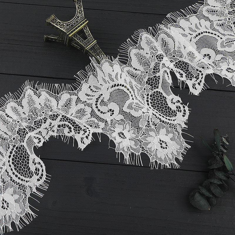 FREEDOMBEAUTY | [no- stretch][laser-cut lase] eyelashes hollow lace edge, non-elastic eyelash lace edge, exquisite high-end lace accessories for clothing, now