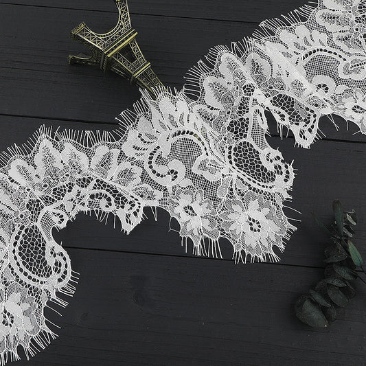 FREEDOMBEAUTY | [no- stretch][laser-cut lase] eyelashes hollow lace edge, non-elastic eyelash lace edge, exquisite high-end lace accessories for clothing, now